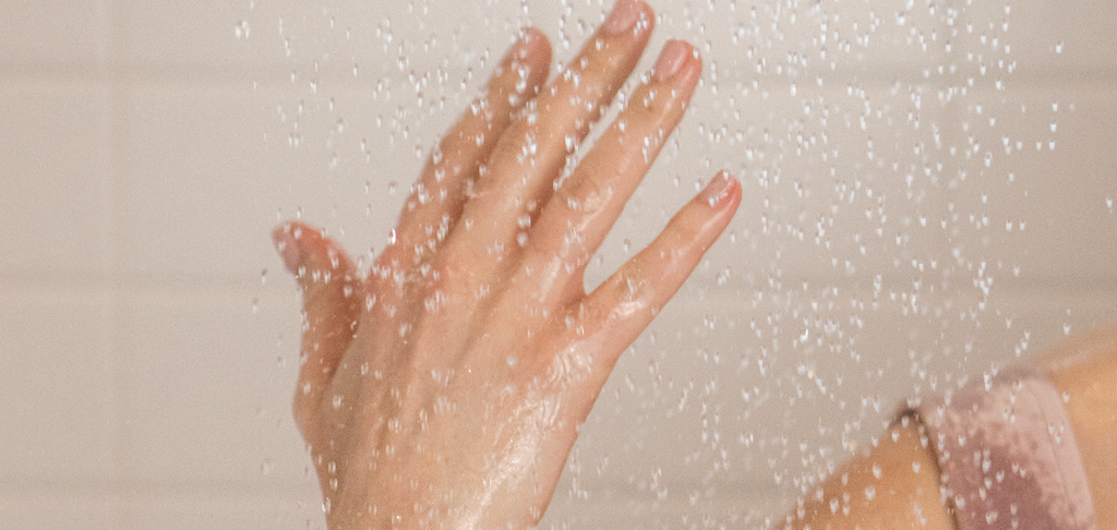 showering image - just a hand